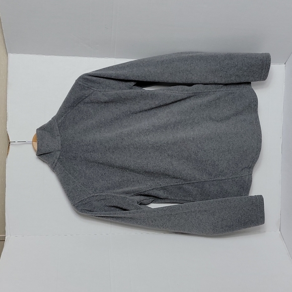Lands' End Women's Gray Zip Up Fleece Sweater, S - Picture 2 of 9